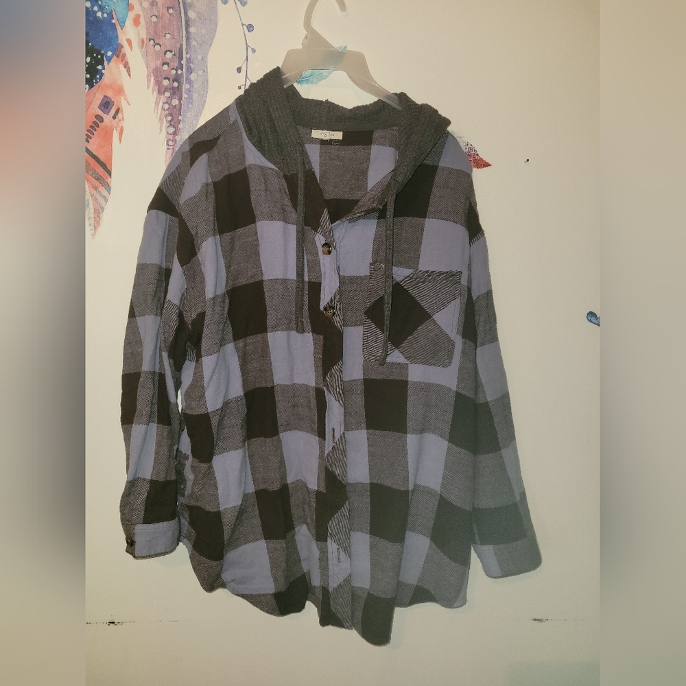 Maurices Plaid Plus Size button up
